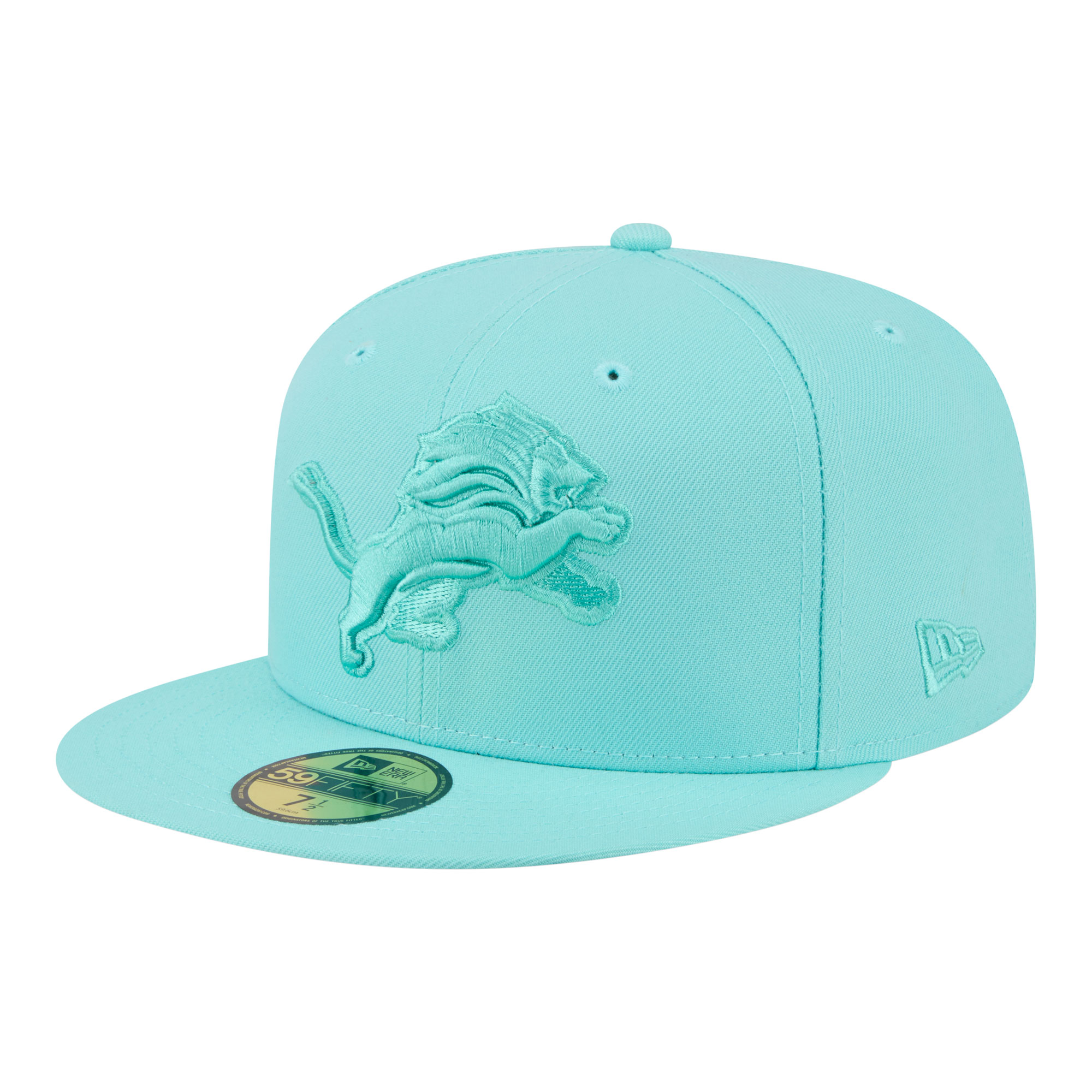Men's New Era  Turquoise Detroit Lions Color Pack 59FIFTY Fitted Hat