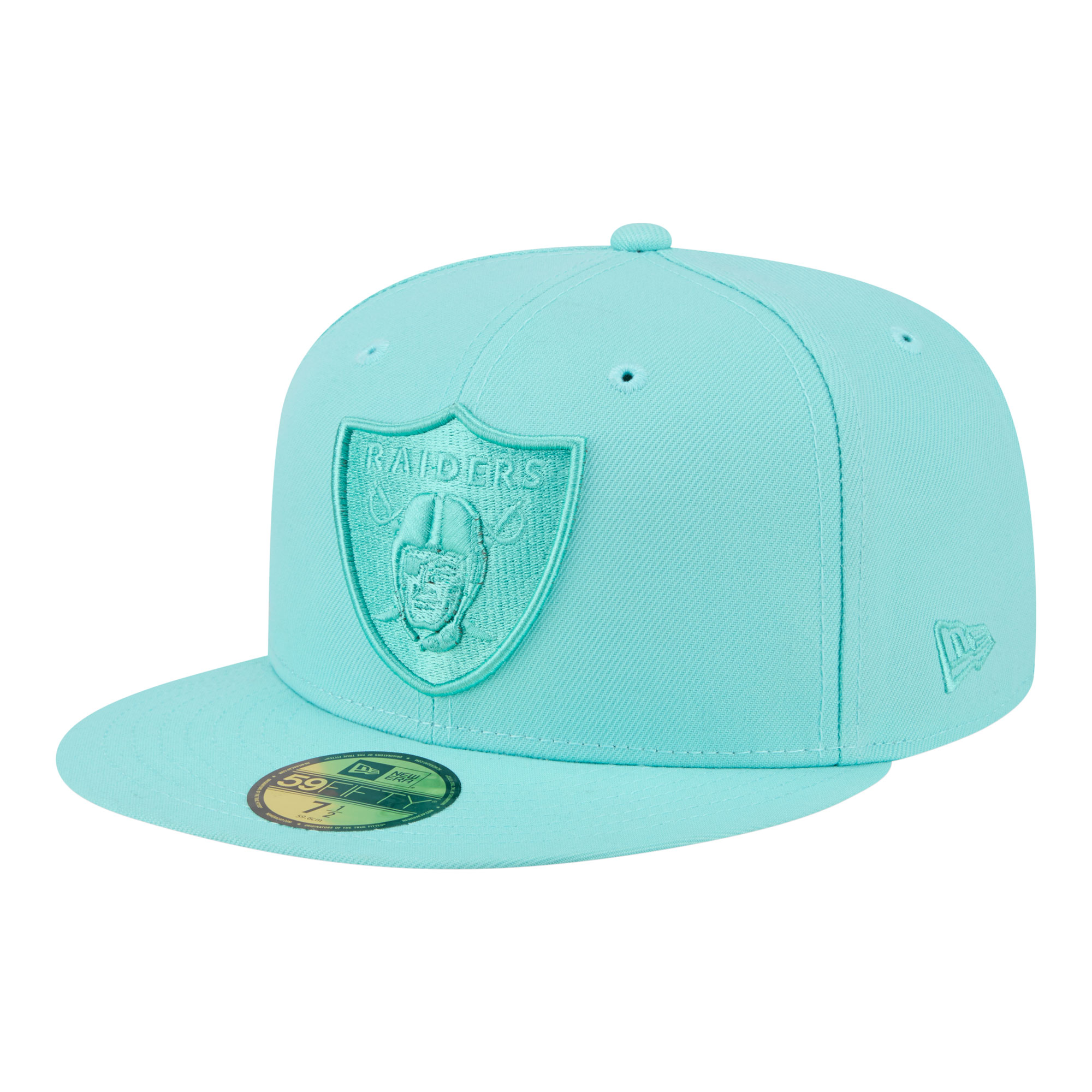 Men's New Era  Turquoise Las Vegas Raiders Color Pack 59FIFTY Fitted Hat