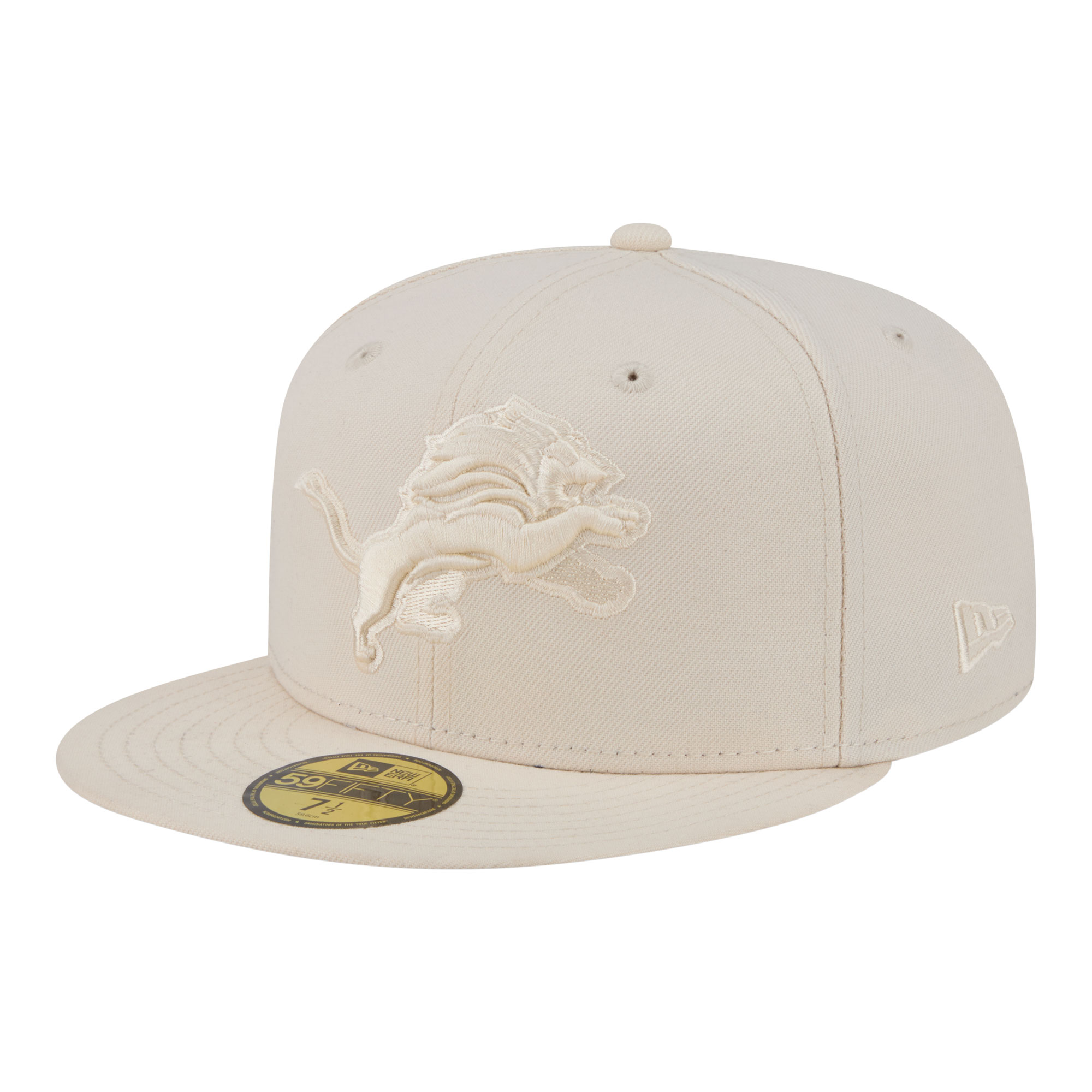 Men's New Era  Cream Detroit Lions Color Pack 59FIFTY Fitted Hat