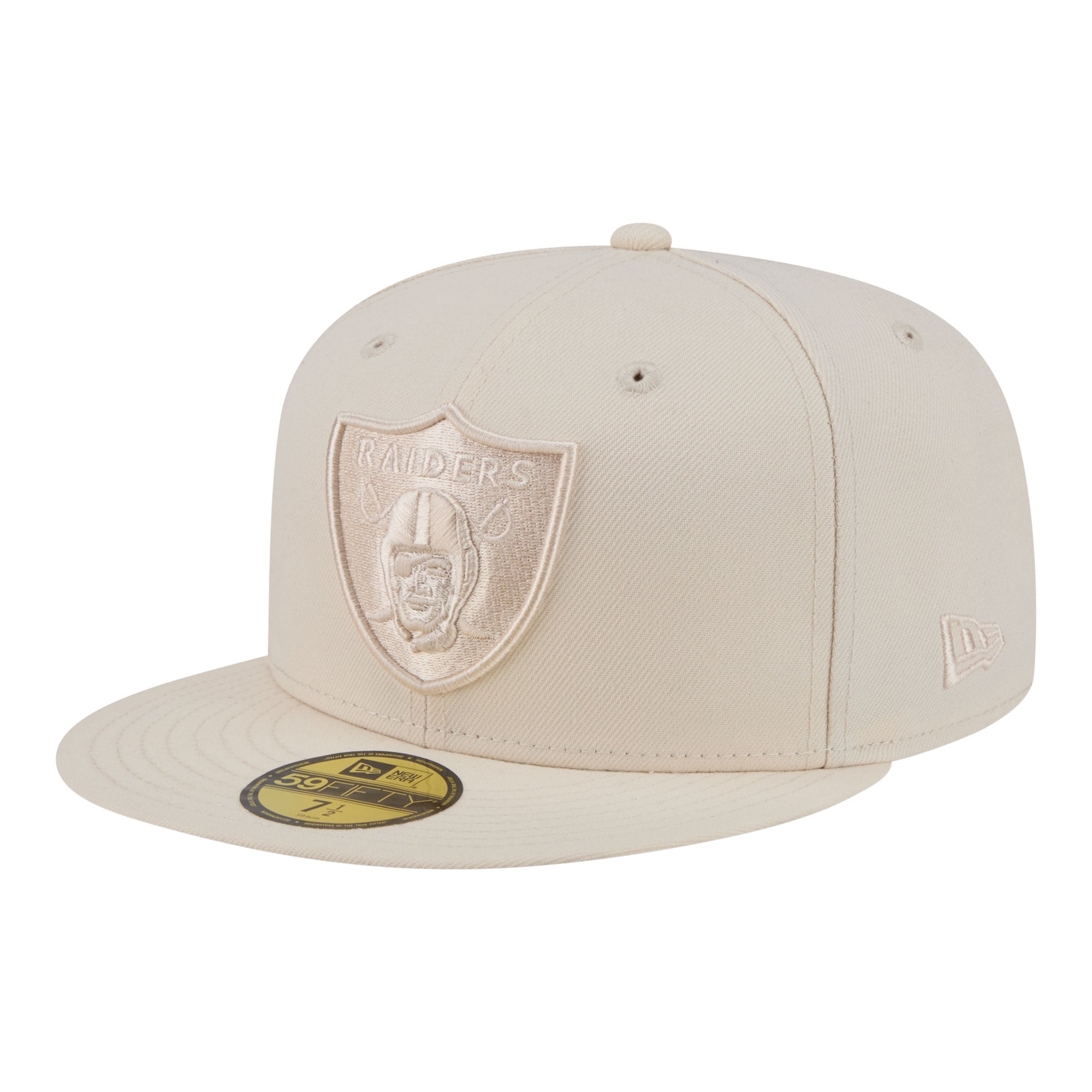 Men's New Era  Cream Las Vegas Raiders Color Pack 59FIFTY Fitted Hat