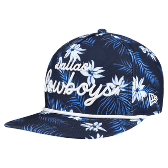 Men's New Era  Navy Dallas Cowboys Palm Print A-Frame 9FIFTY Snapback Hat