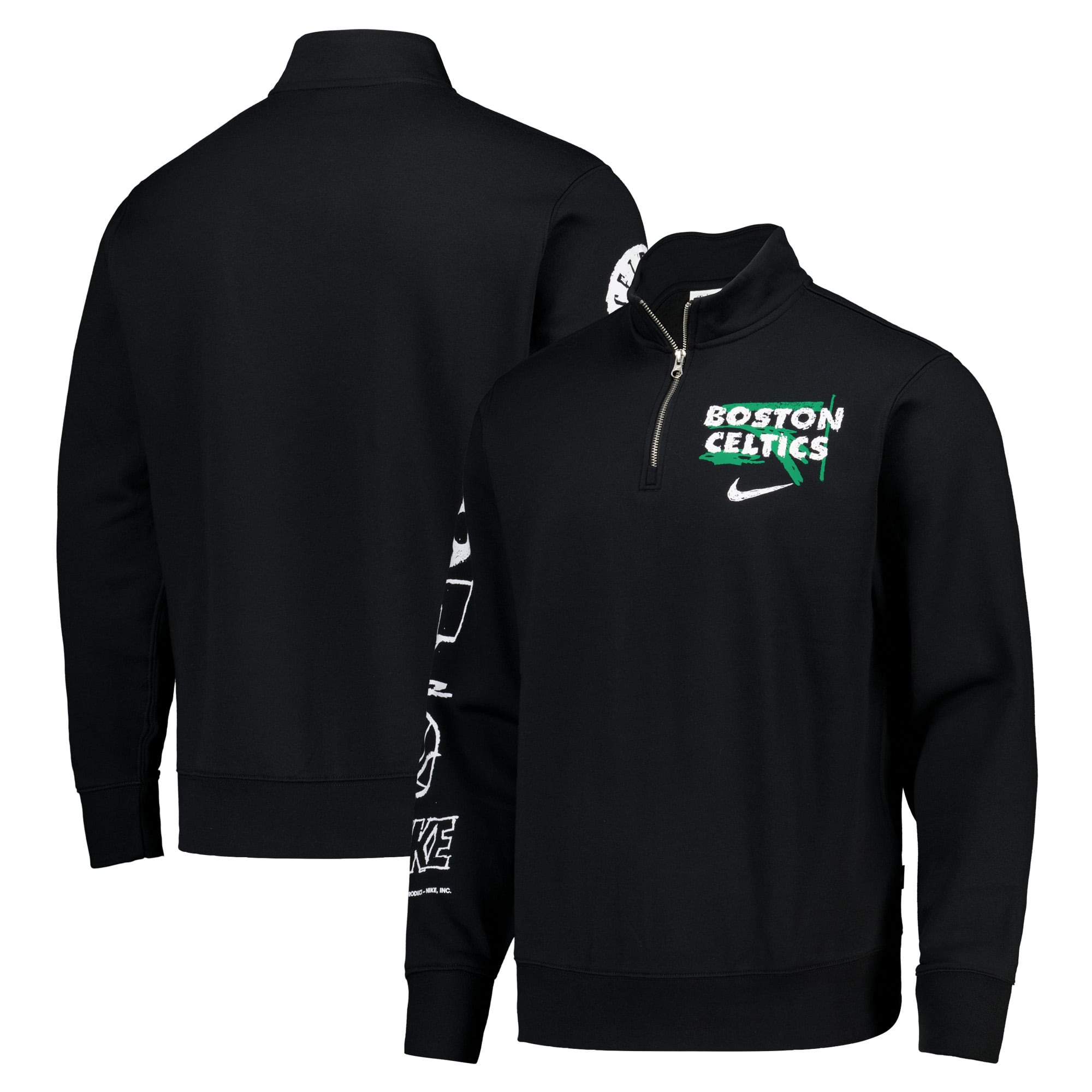 Camiseta con media cremallera Nike Courtside de los Boston Celtics - Negro - Hombre