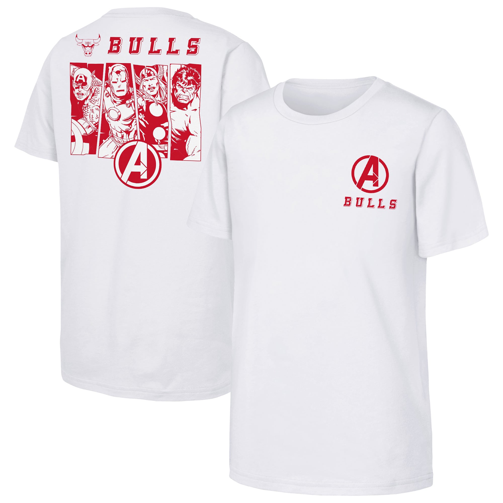 T-shirt Chicago Bulls NBA x Marvel - Enfant