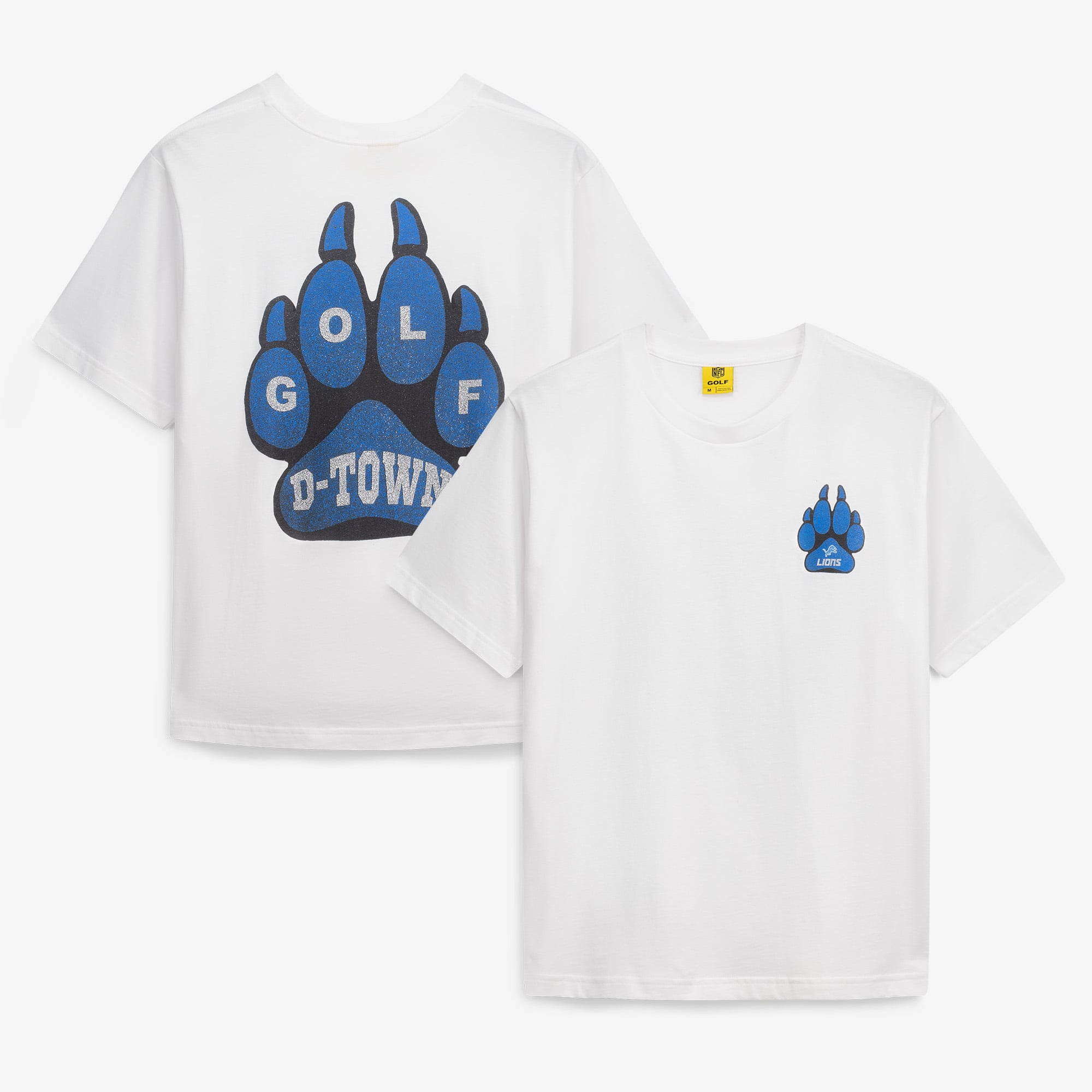 Unisex Golf Wang White Detroit Lions Foam Paw T-Shirt
