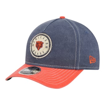 Men's New Era  Navy/Orange Chicago Bears 9FORTY Felt A-Frame Adjustable Hat