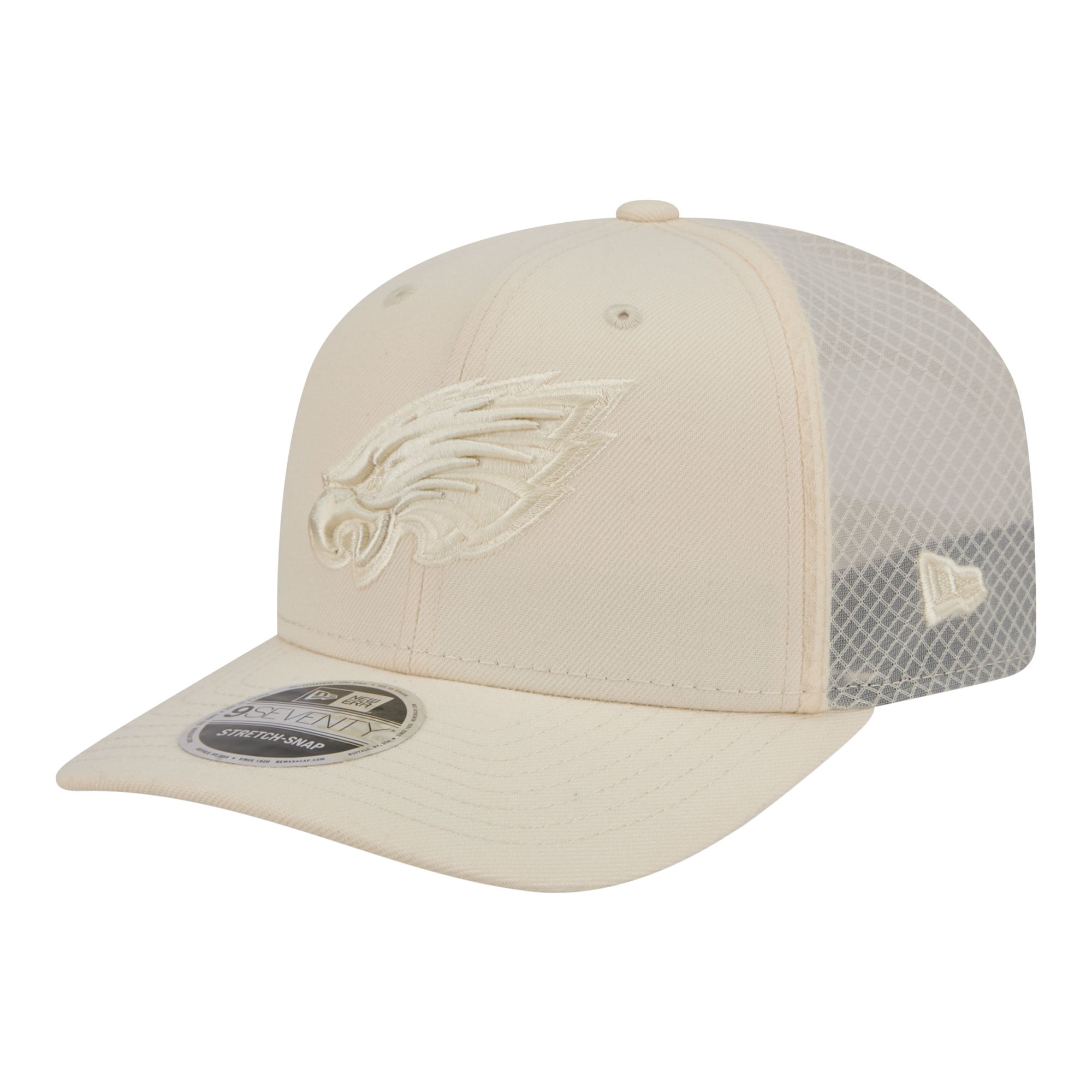 Men's New Era  Cream Philadelphia Eagles Color Pack 9SEVENTY Adjustable Hat