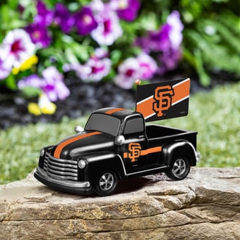 San Francisco Giants 9" Rally Truck Garden Statue with Team Flag
