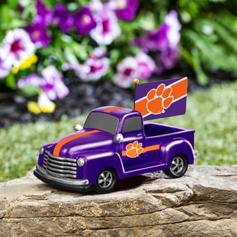 Clemson Tigers 9" Rally Truck Garden Statue with Team Flag