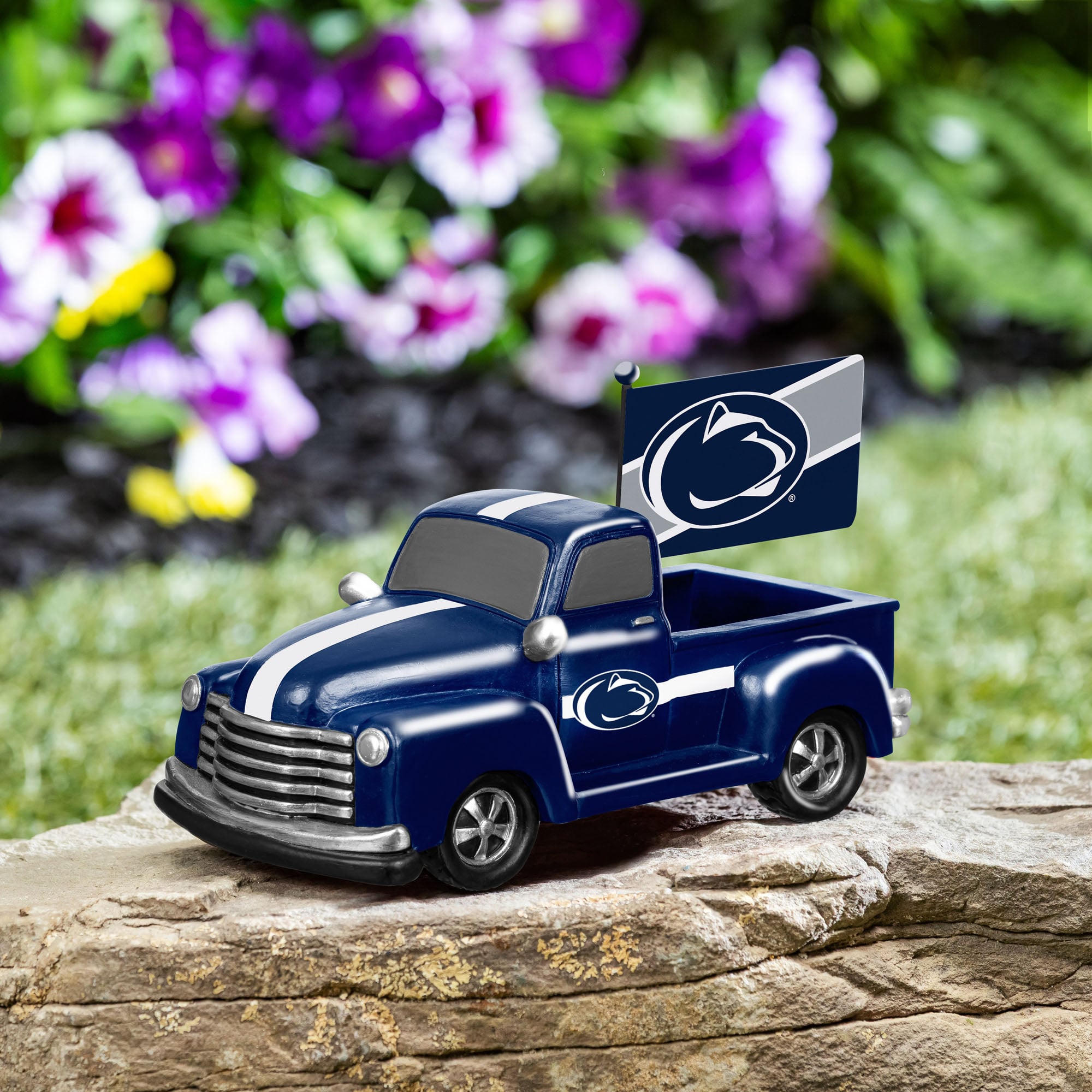 Penn State Nittany Lions 9" Rally Truck Garden Statue with Team Flag