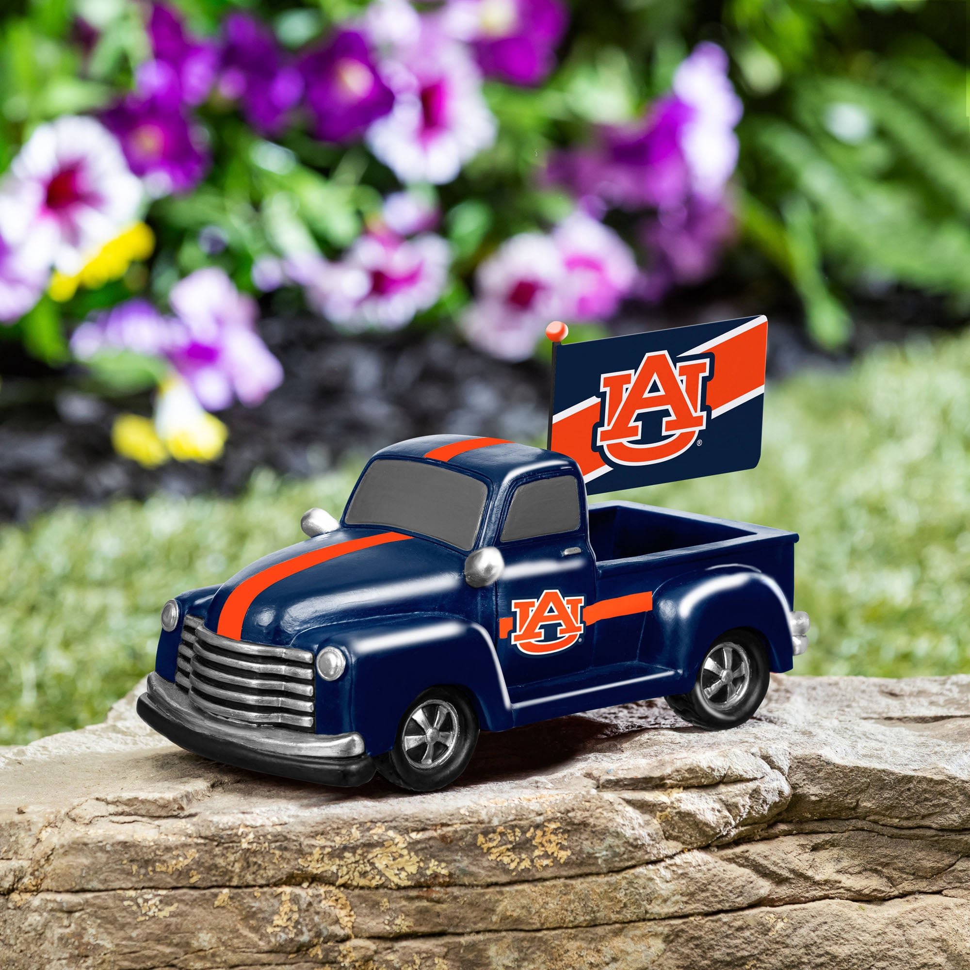 Auburn Tigers 9" Rally Truck Garden Statue with Team Flag