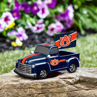 Auburn Tigers 9" Rally Truck Garden Statue with Team Flag
