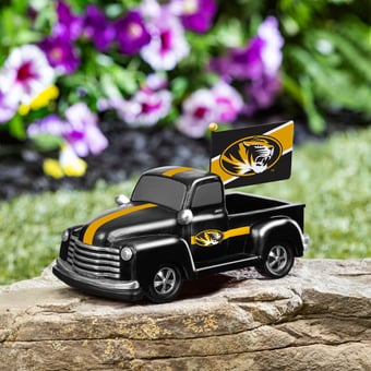Missouri Tigers 9" Rally Truck Garden Statue with Team Flag