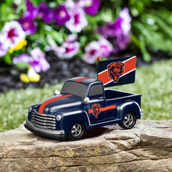 Chicago Bears 9" Rally Truck Garden Statue with Team Flag