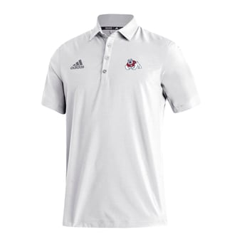 Men's adidas White Fresno State Bulldogs Stadium Coaches AEROREADY Polo