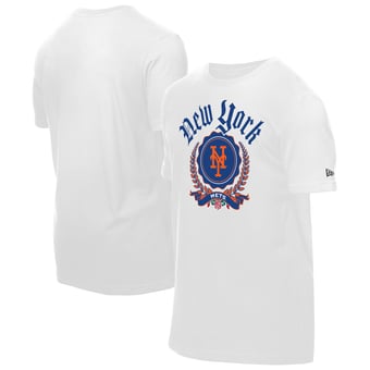 Men's New Era  White New York Mets Fleur Domestic T-Shirt
