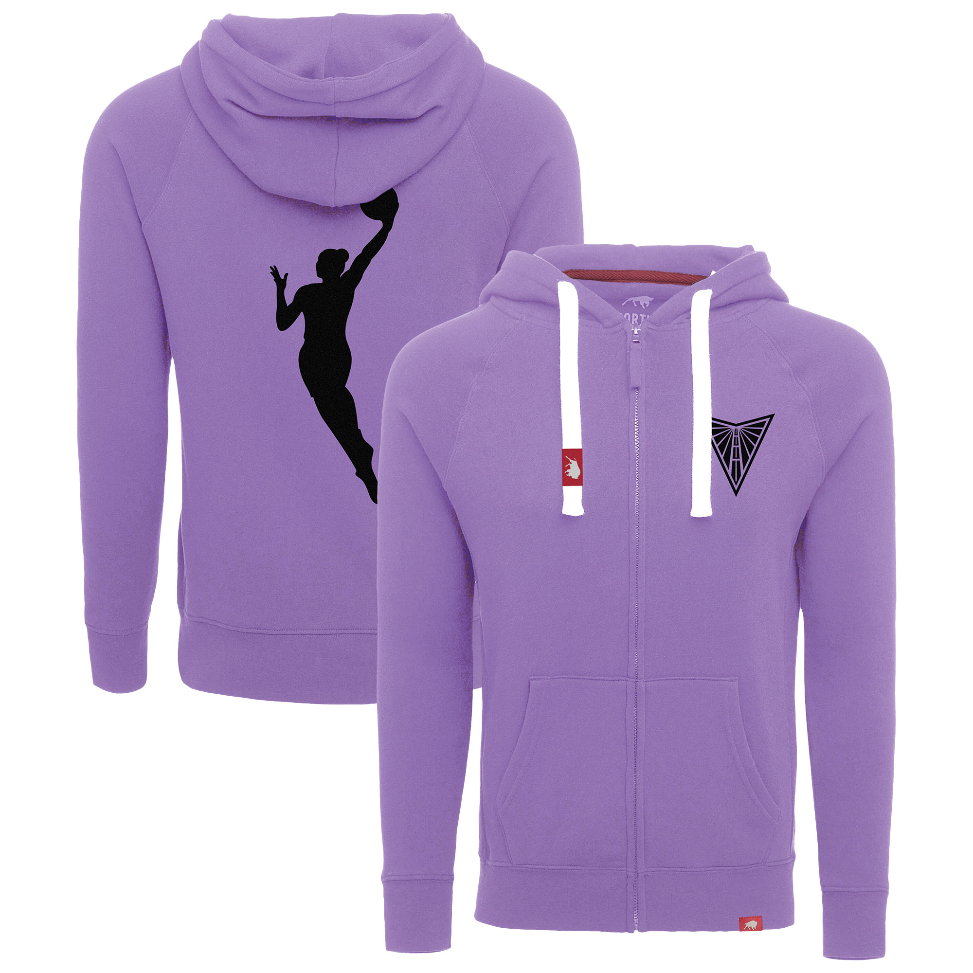 Unisex Sportiqe  Violet Golden State Valkyries Heywood Tri-Blend Raglan Full-Zip Hoodie