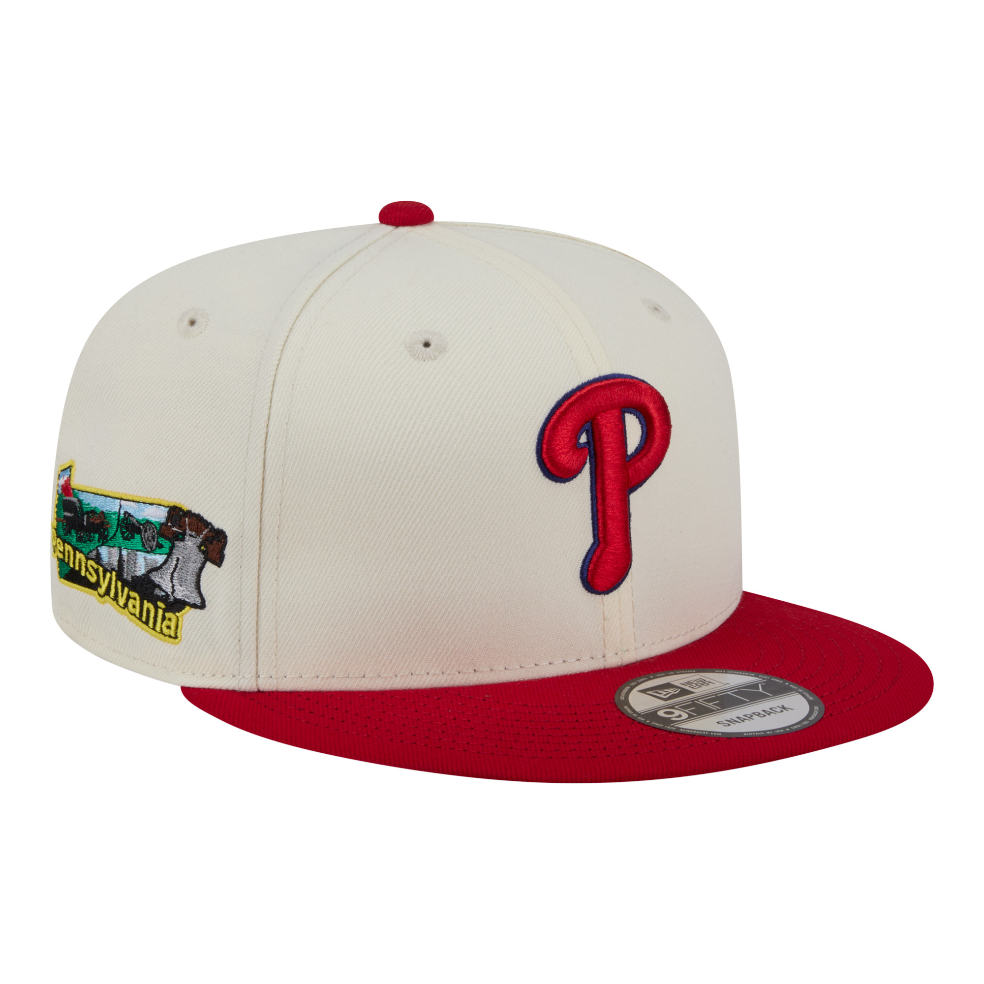 Men’s New Era Cream/Red Philadelphia Phillies Localized 9FIFTY Snapback Hat Men’s New Era Cream/Red Philadelphia Phillies Localized 9FIFTY Snapback Hat