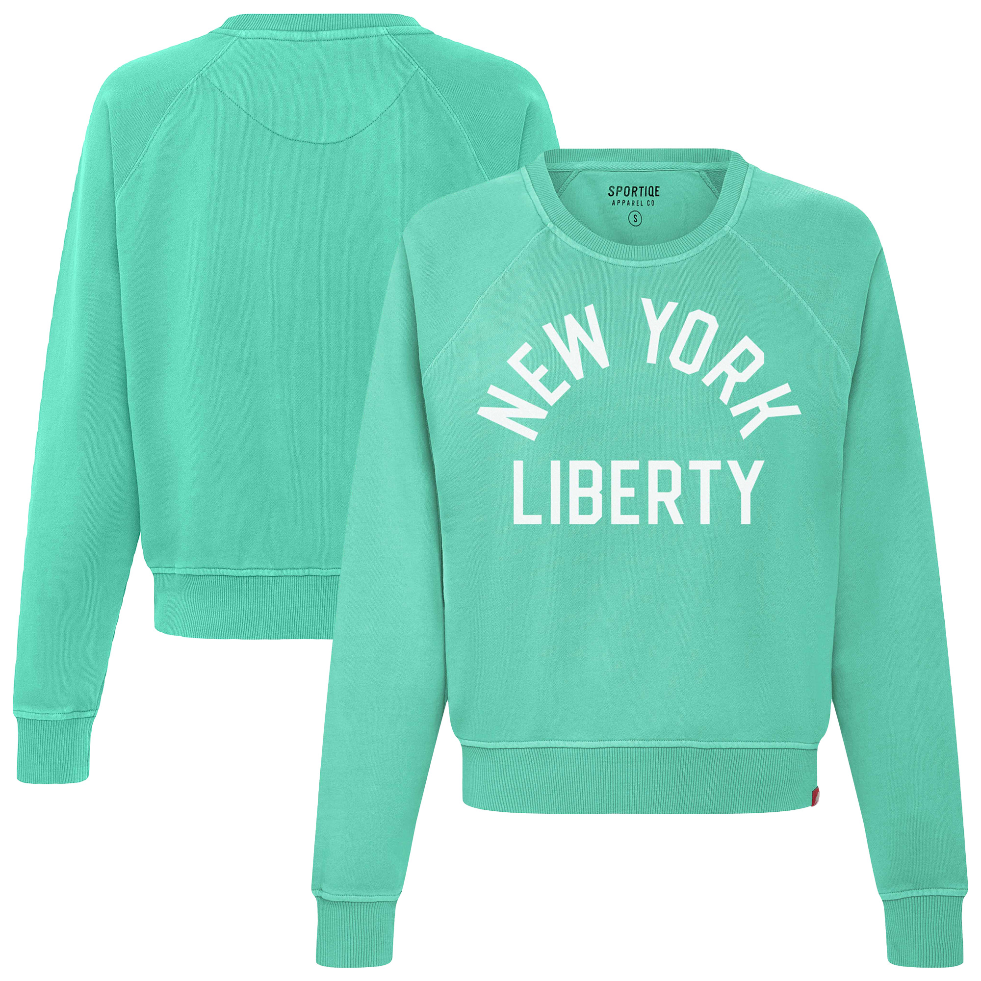 Women’s Sportiqe Mint New York Liberty Ashlyn Raglan Cropped Sweatshirt Women’s Sportiqe Mint New York Liberty Ashlyn Raglan Cropped Sweatshirt