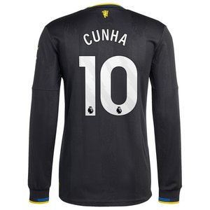 Maillot Troisième Manchester United adidas Authentic 2025-26 - Manches longues avec flocage Cunha 10, vue 4