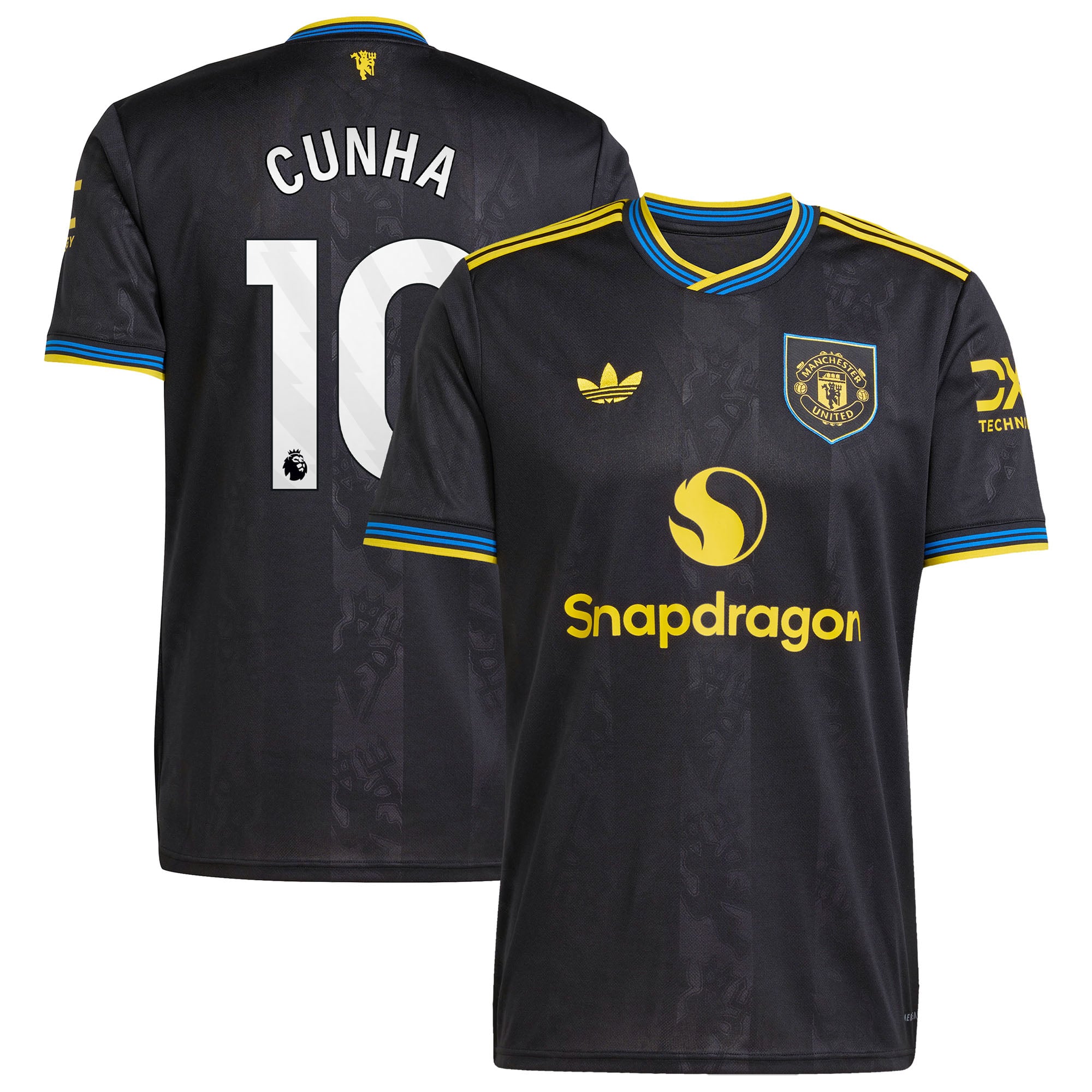 Maillot troisième tenue Manchester United adidas 2025-26 avec flocage Cunha 10