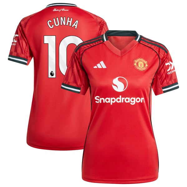 Maillot Domicile Manchester United adidas 2025-26 - Femme avec flocage Cunha 10