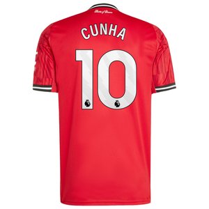 Maillot Domicile Manchester United adidas 2025-26 avec flocage Cunha 10, vue 4