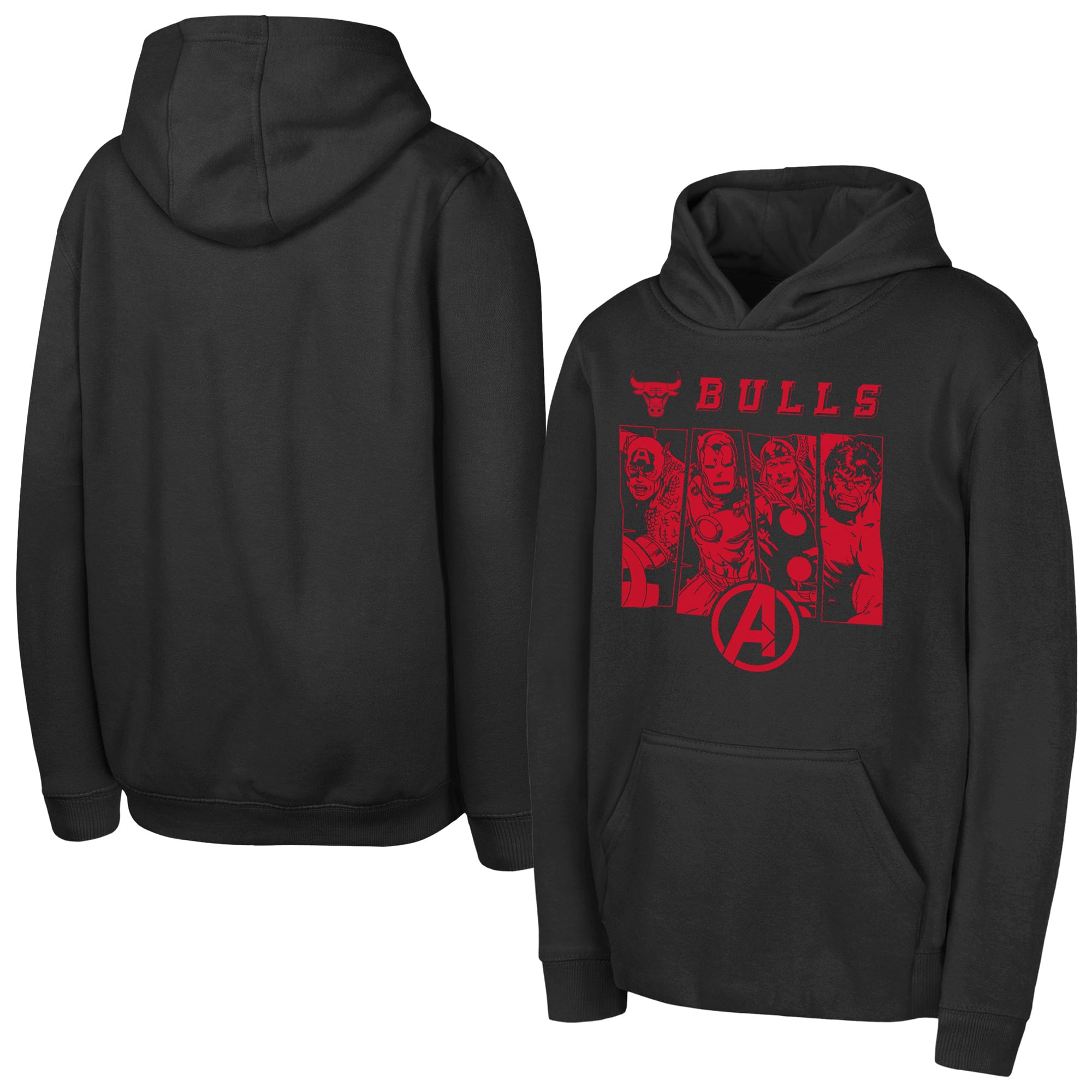 Felpa con cappuccio Chicago Bulls NBA x Marvel - Bambino