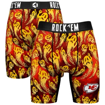 Men's Rock Em Socks Red Kansas City Chiefs Halloween Ghost Fade Boxer Briefs