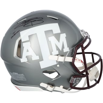 Johnny Manziel Texas A&M Aggies Autographed Riddell Flash Speed Authentic Helmet with "12 Heisman" Inscription