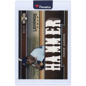 Hank Aaron Atlanta Braves 2011 Topps Triple Threads Multi Game-Used Relics #TTRL-15 #8/27 Card