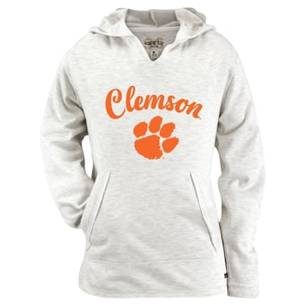 Girls Youth Garb Natural Clemson Tigers Hadley Lightweight Sweatshirt