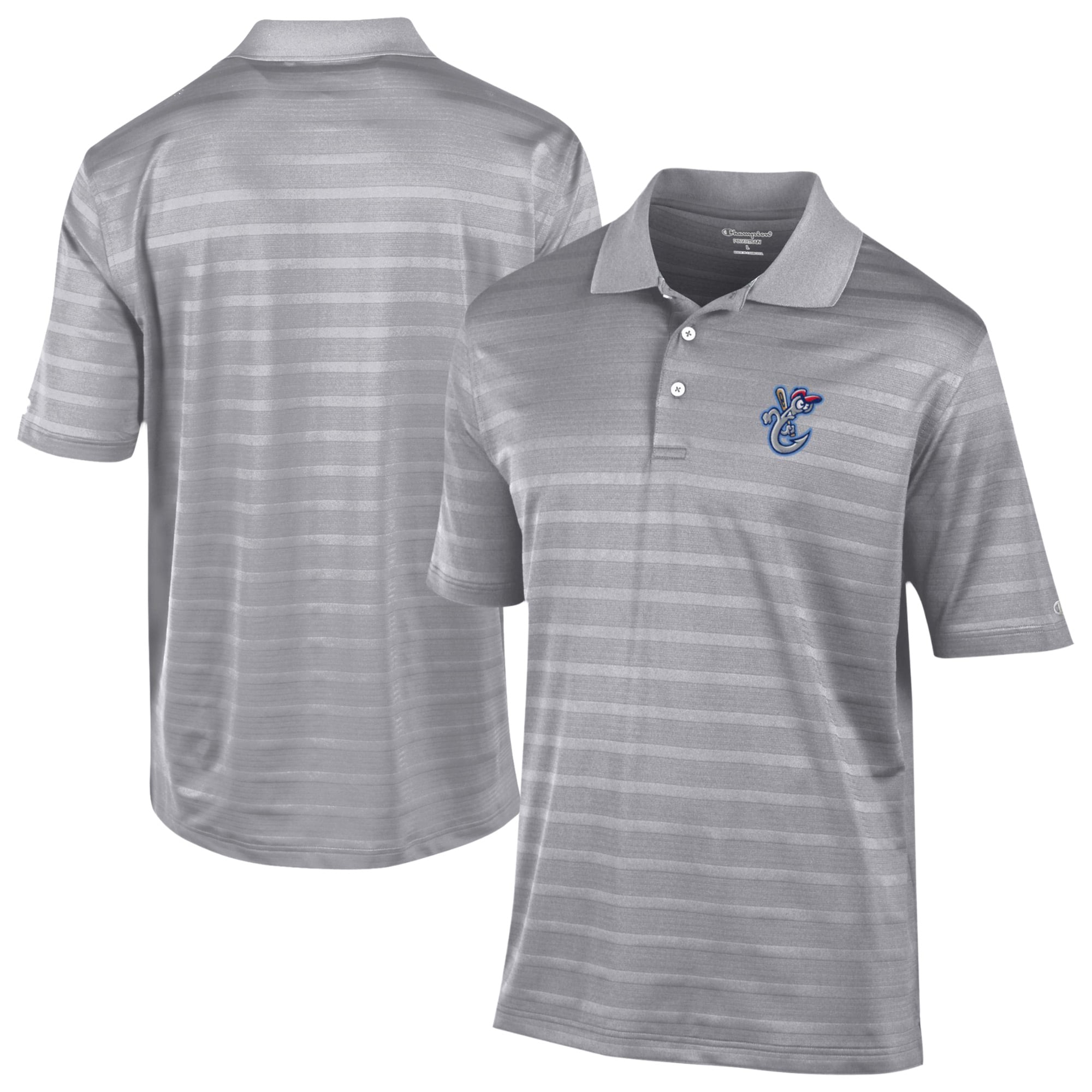 Men's Champion  Gray Corpus Christi Hooks Textured Solid Polo