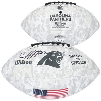Chuba Hubbard Carolina Panthers Autographed 2024 Salute To Service Wilson Football