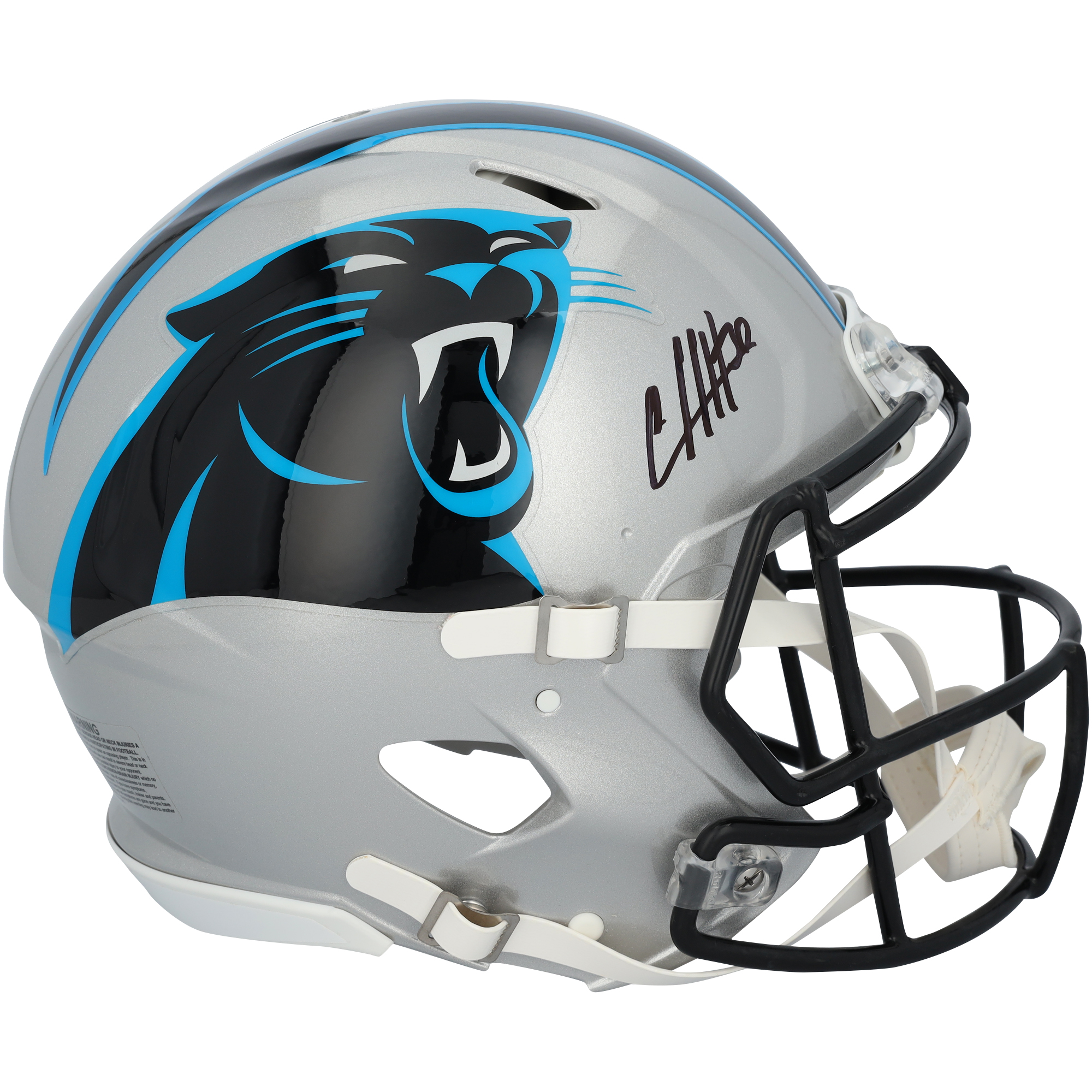 Chuba Hubbard Carolina Panthers Autographed Riddell Speed Authentic Helmet