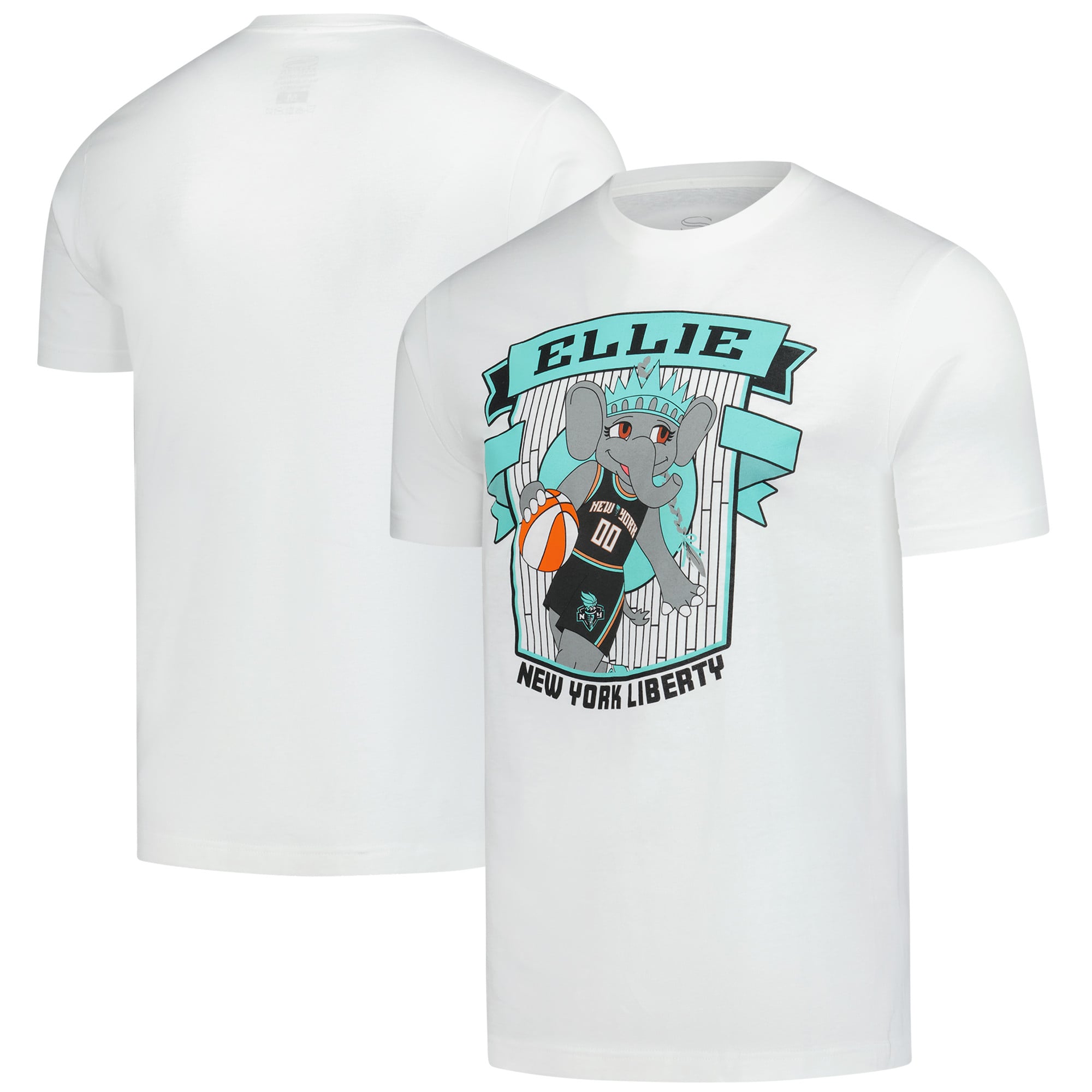 Unisex Stadium Essentials White New York Liberty Ellie Mascot Established T-Shirt