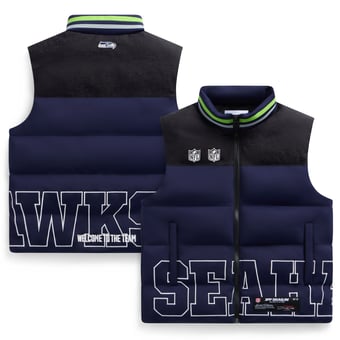 Unisex  College Navy Seattle Seahawks Team Puffer Vest