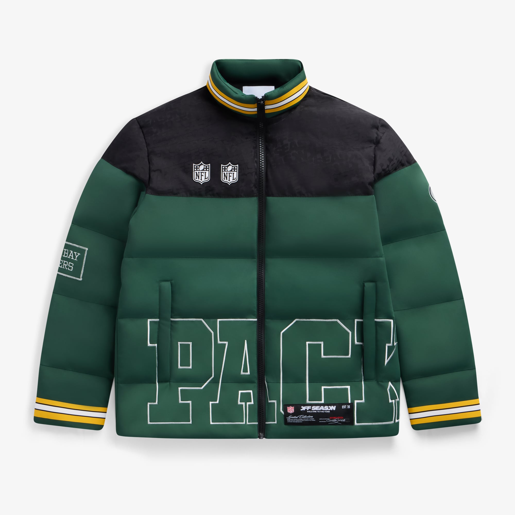 Unisex Green Green Bay Packers Team Puffer Jacket