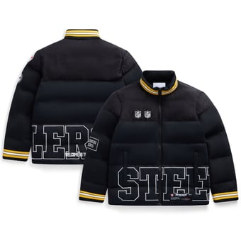 Unisex  Black Pittsburgh Steelers Team Puffer Jacket