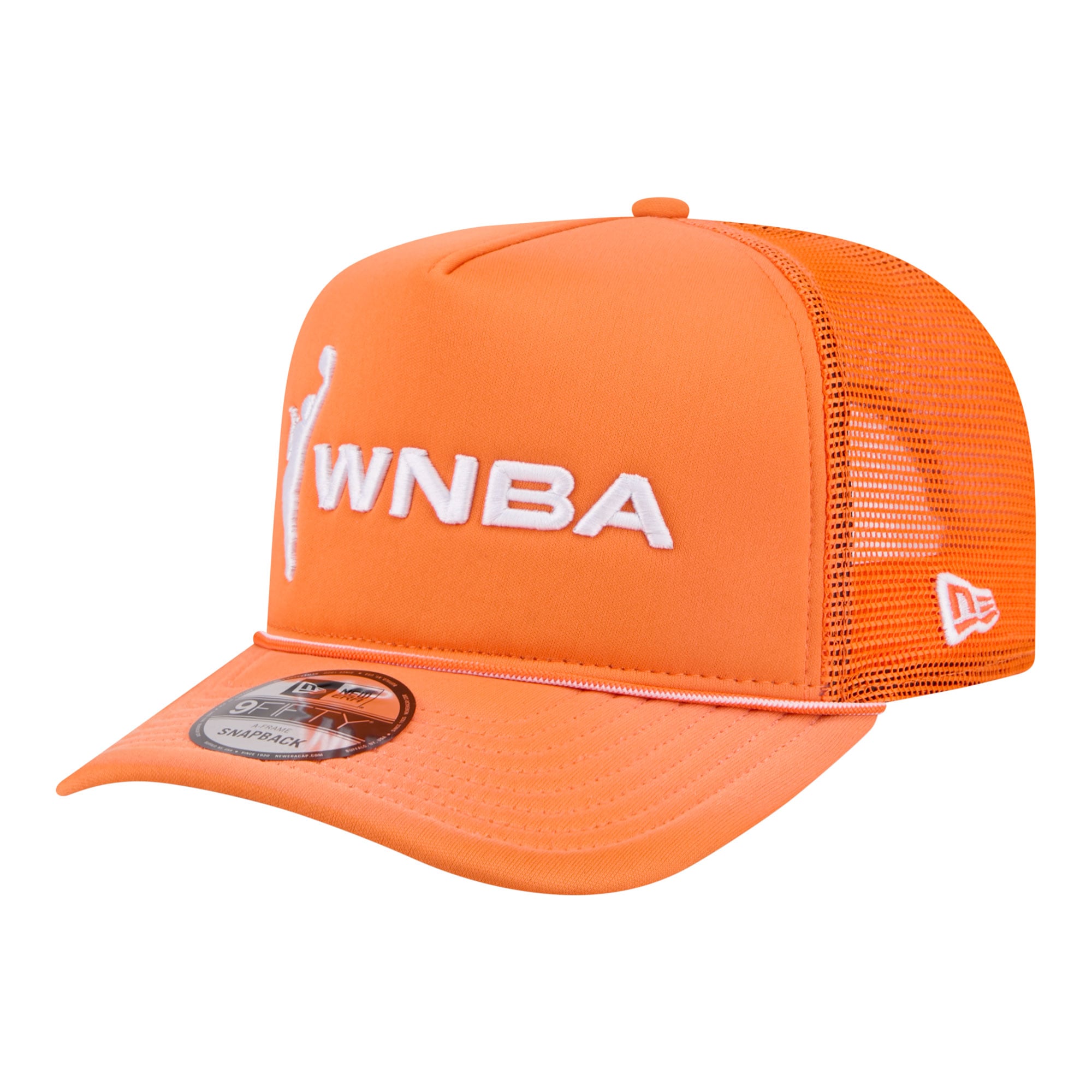 Unisex New Era  Orange WNBA Gear Worn Foam Front 9FIFTY A-Frame Trucker Rope Snapback Hat