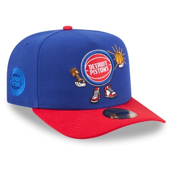 Men's New Era  Blue Detroit Pistons Injection Cartoon Logo A-Frame 59FIFTY Fitted Hat