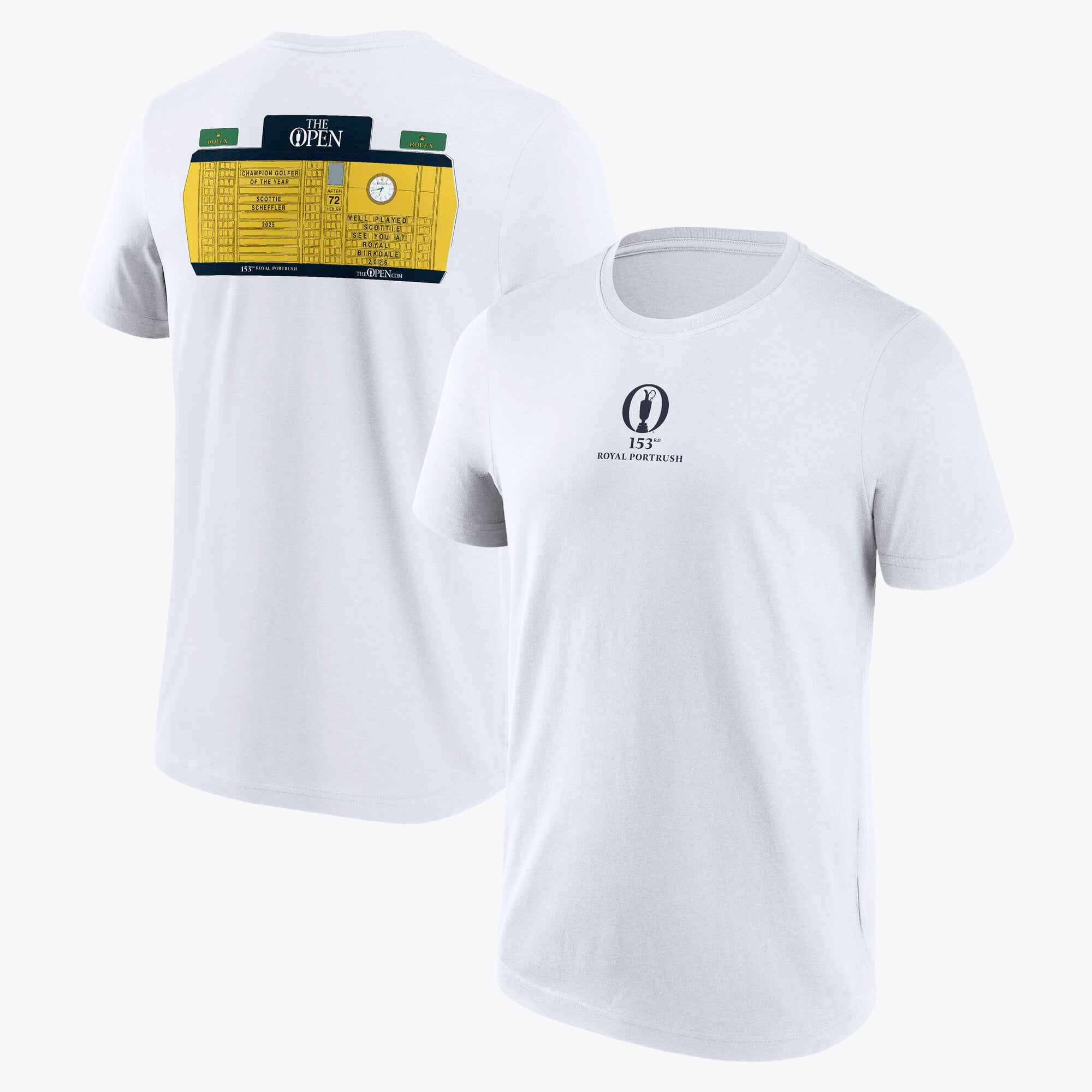 Maglietta Grafica The 153rd Open Royal Portrush Champion Golfer Scottie Scheffler