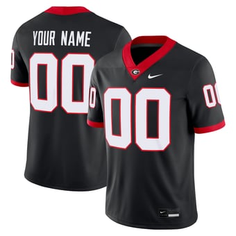 Men's Nike Black Georgia Bulldogs Alternate Custom Game Jersey