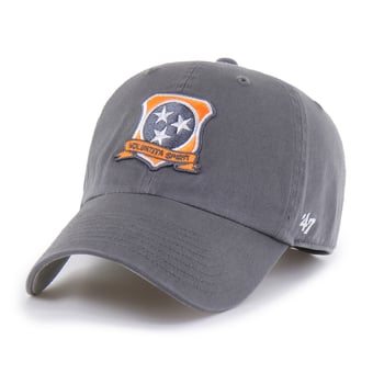 Men's '47 Anthracite Tennessee Volunteers Smokey Grey Ballpark Clean Up Adjustable Hat