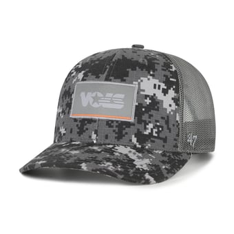Men's '47 Camo Tennessee Volunteers Smokey Grey Square Script Trucker Adjustable Hat