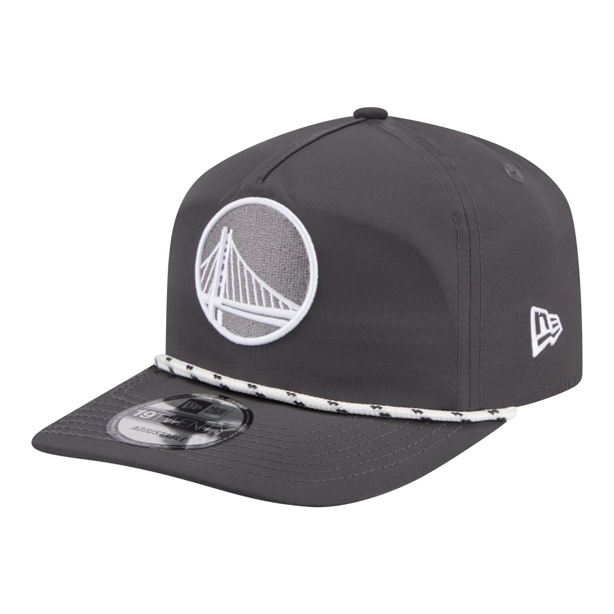 Men's New Era Graphite Golden State Warriors Tonal Rope 19TWENTY Adjustable Hat