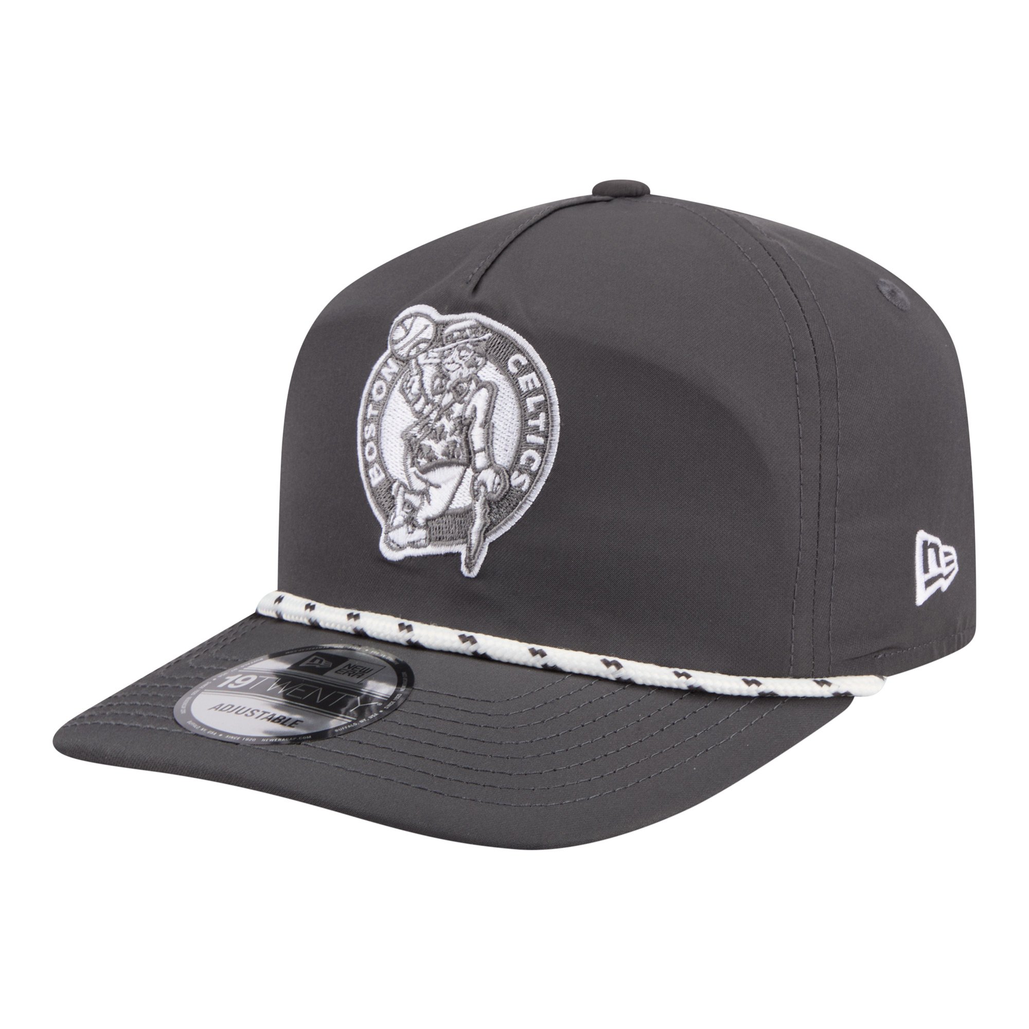 Men's New Era Graphite Boston Celtics Tonal Rope 19TWENTY Adjustable Hat
