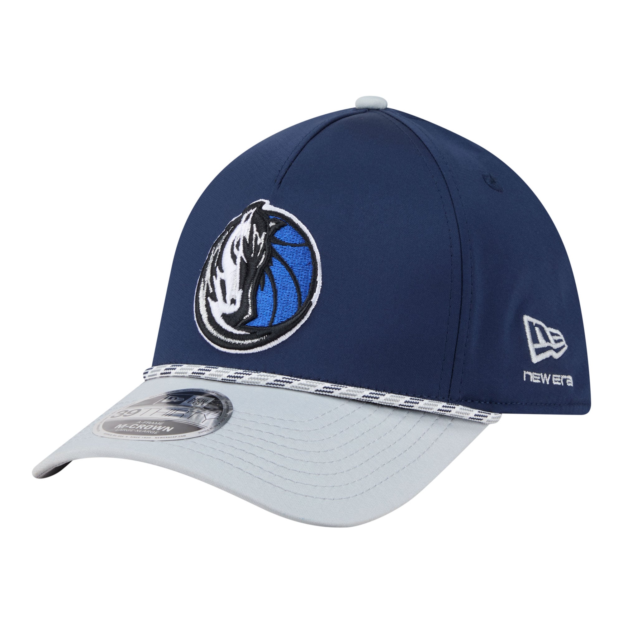 Men's New Era  Blue/Gray Dallas Mavericks Rope Two-Tone M-Crown A-Frame 39THIRTY Flex Hat
