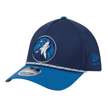 Men's New Era  Navy/Blue Minnesota Timberwolves Rope Two-Tone M-Crown A-Frame 39THIRTY Flex Hat