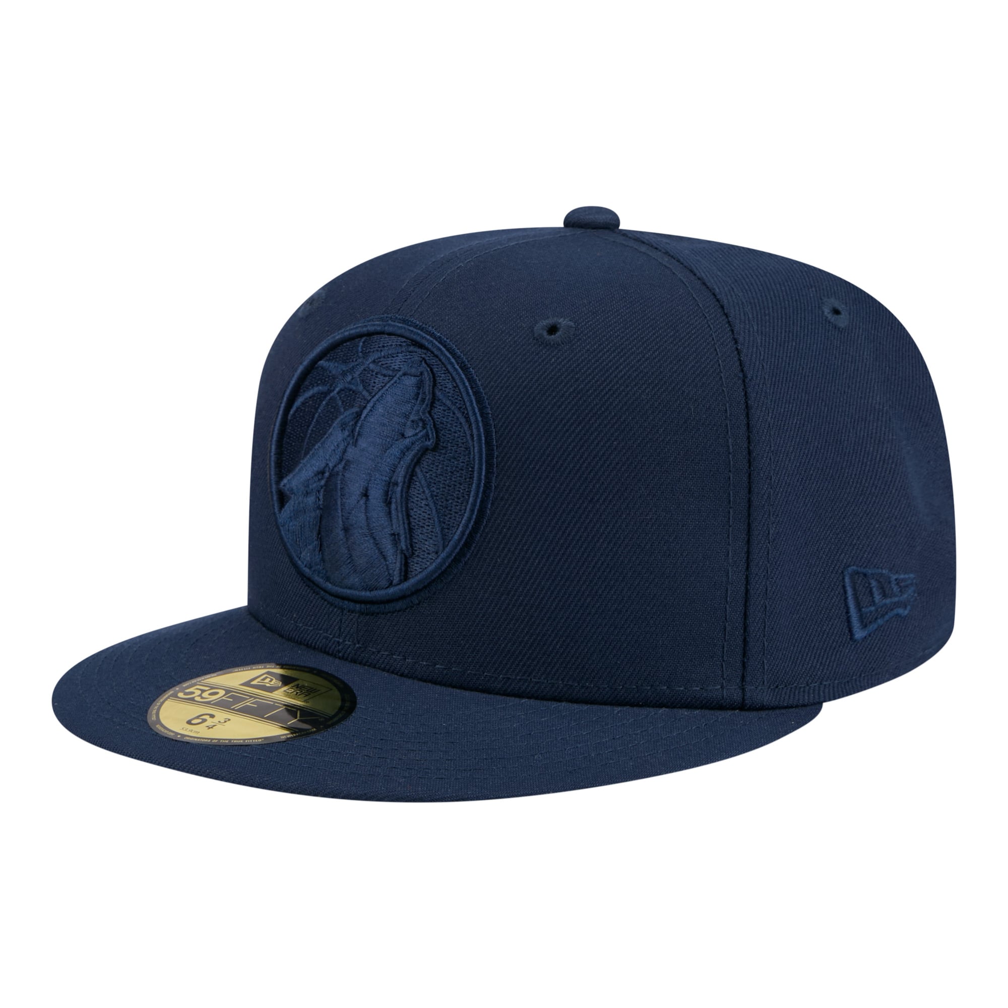Men's New Era Navy Minnesota Timberwolves Tonal Color Pack 59FIFTY Fitted Hat