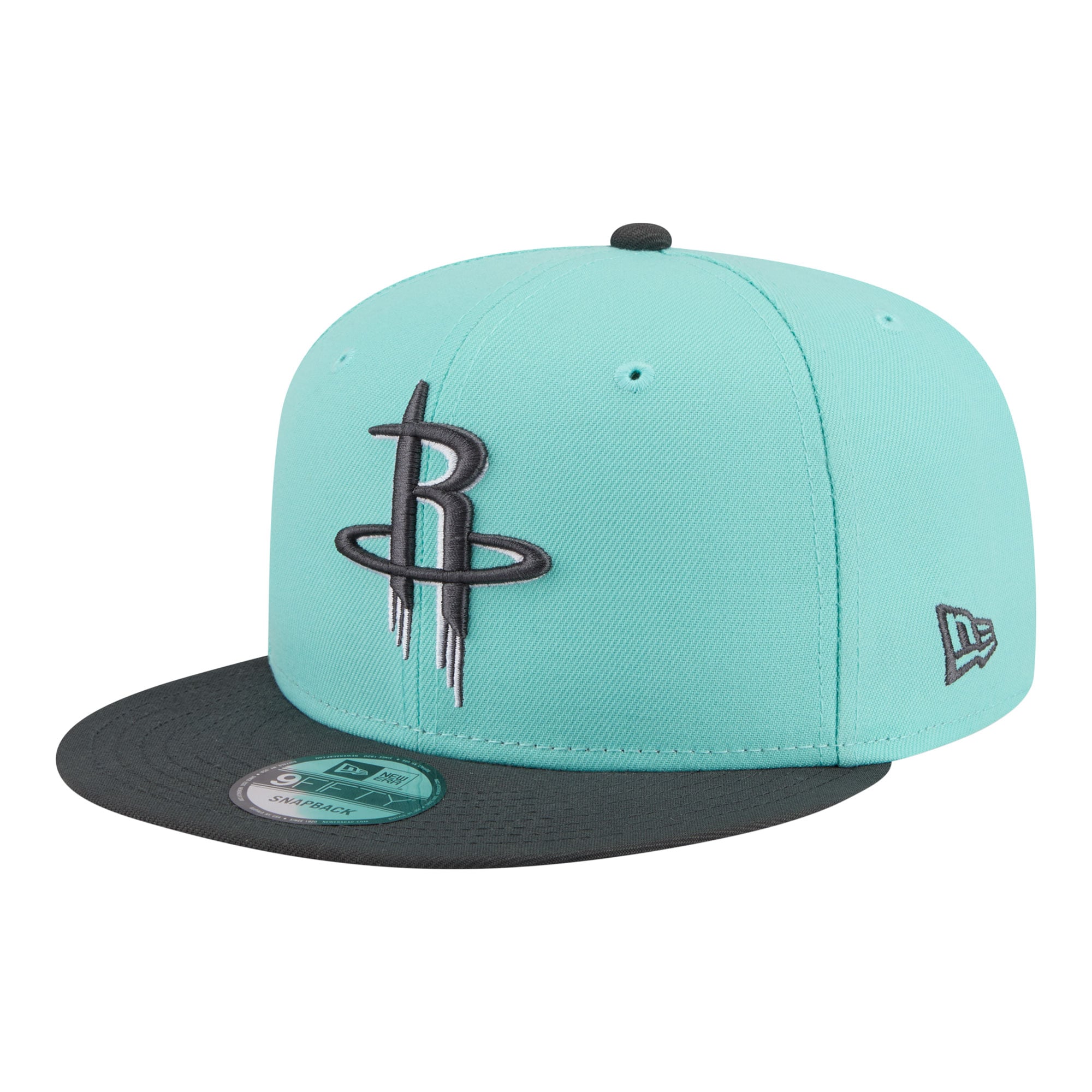 Men's New Era Turquoise/Charcoal Houston Rockets Color Pack Two-Tone 9FIFTY Snapback Hat